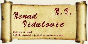 Nenad Vidulović vizit kartica